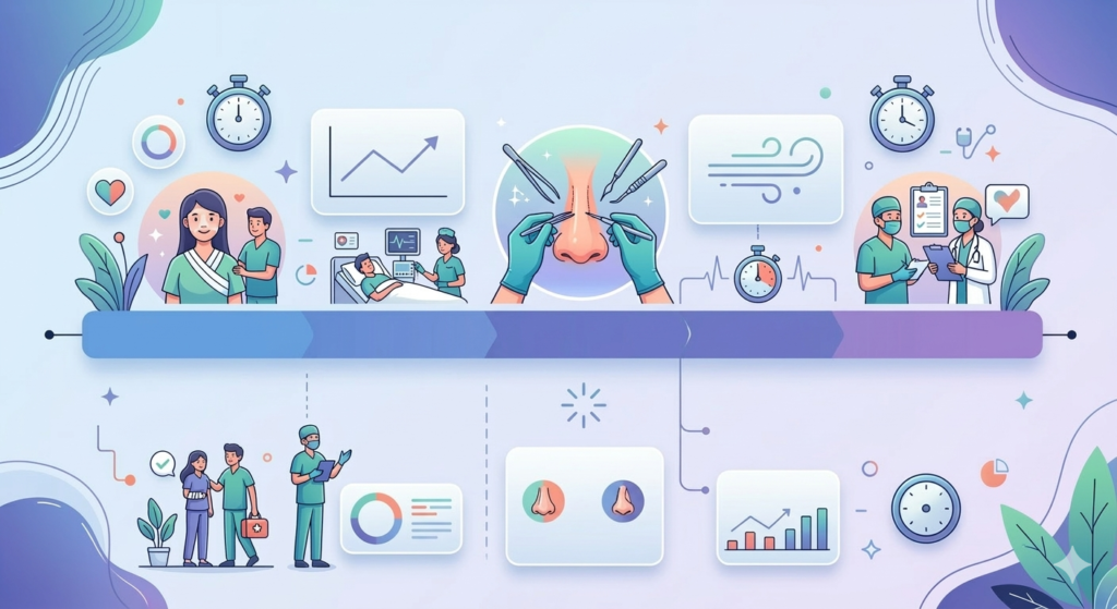 مدة عملية تجميل الانف