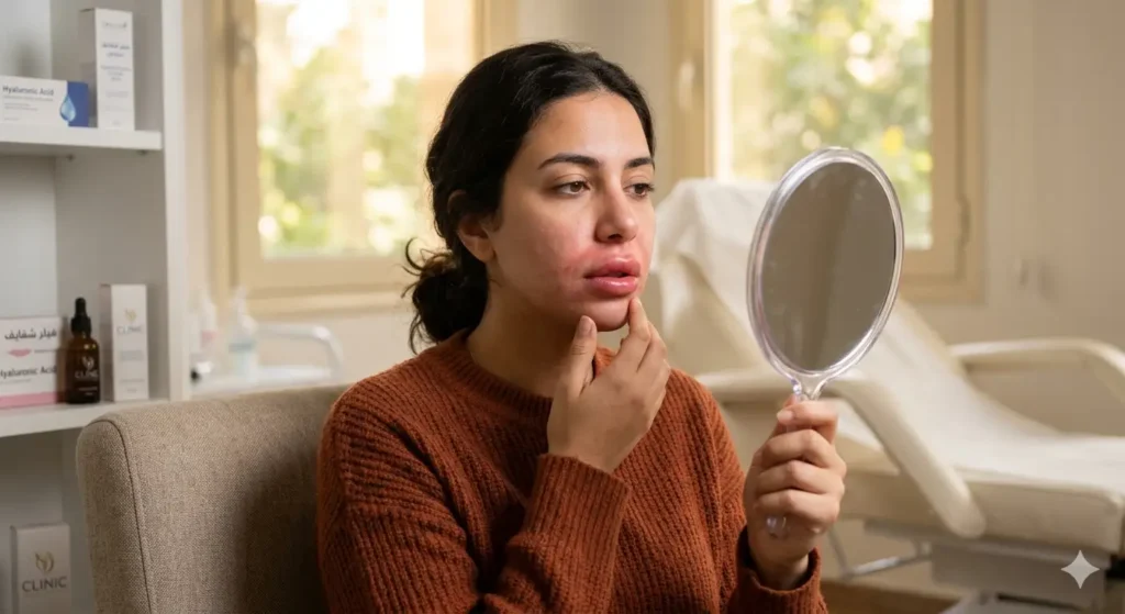 هل تورم الشفايف بعد الفيلر طبيعي