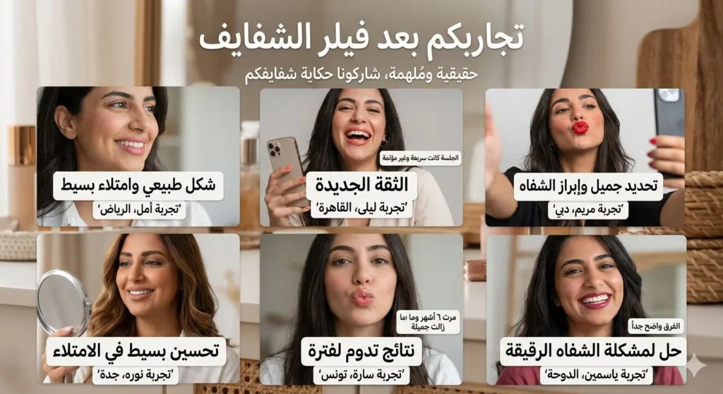 تجاربكم بعد فيلر الشفايف