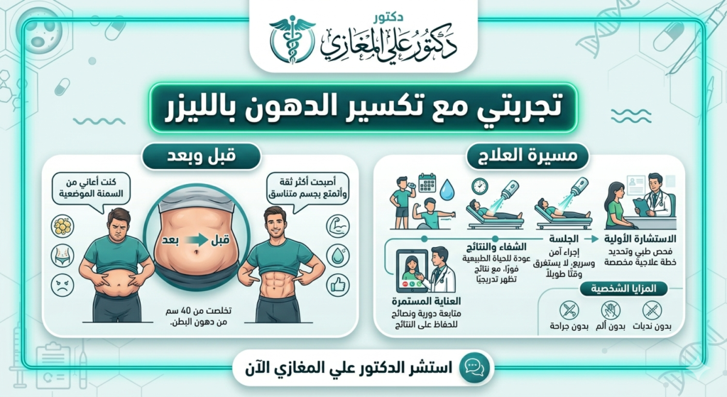 تجربتي مع تكسير الدهون بالليزر