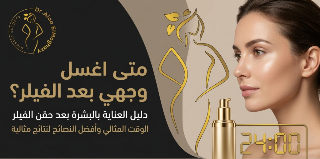 متى اغسل وجهي بعد الفيلر؟