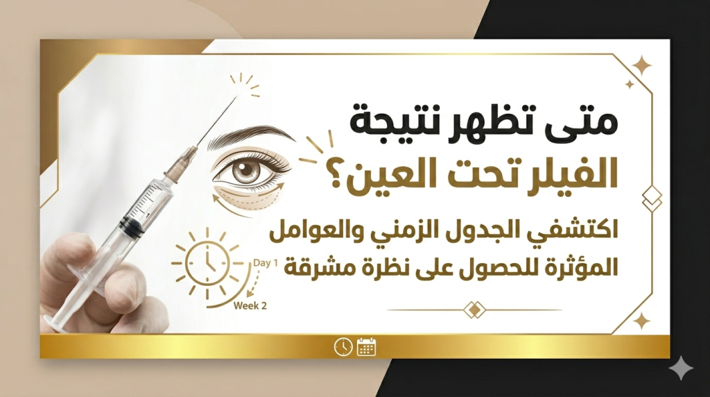 متى تظهر نتيجة الفيلر تحت العين