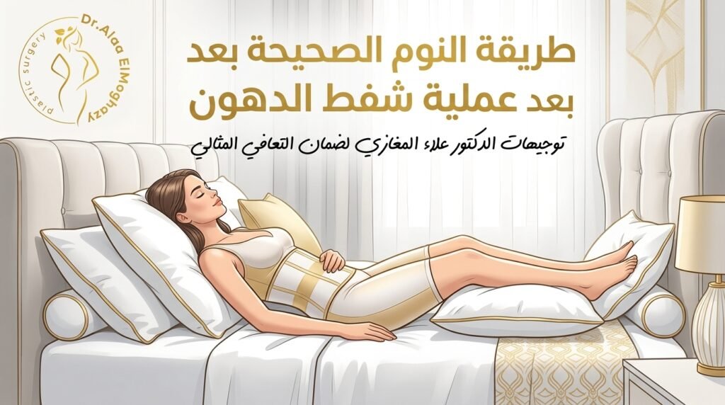 طريقة النوم بعد عملية شفط الدهون