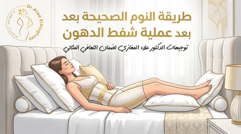 طريقة النوم بعد عملية شفط الدهون