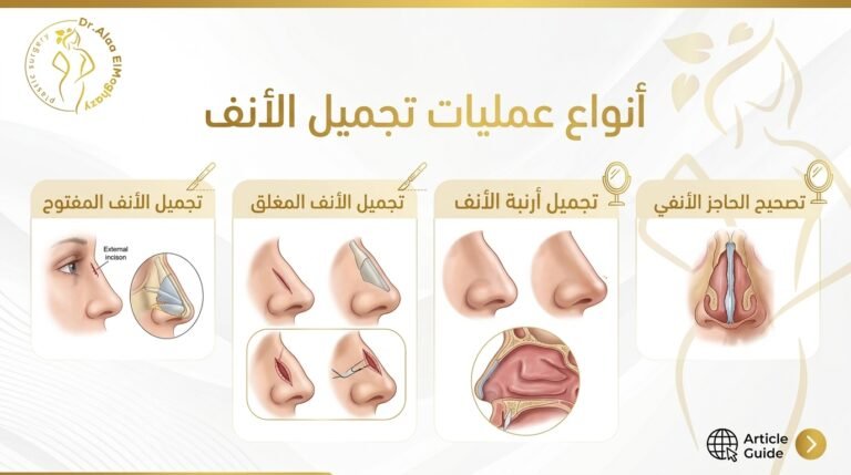 أنواع عمليات تجميل الأنف